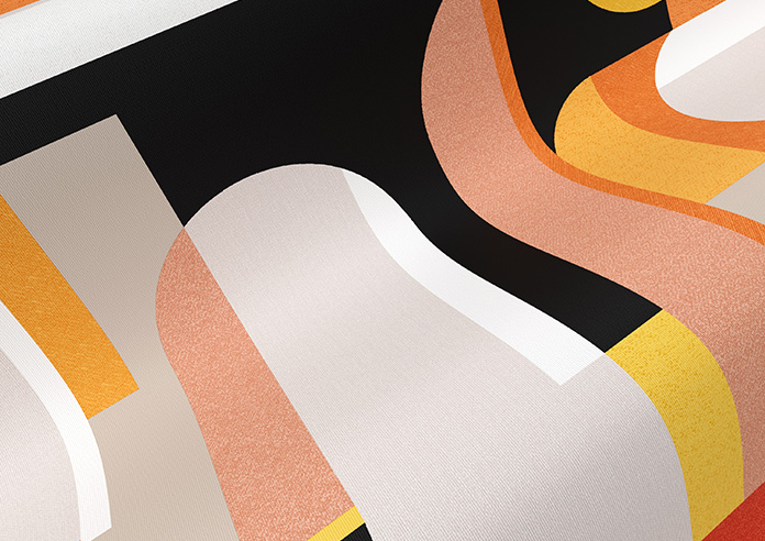 Archways, Orange - Twist&Fit Roller Blind - Image 4